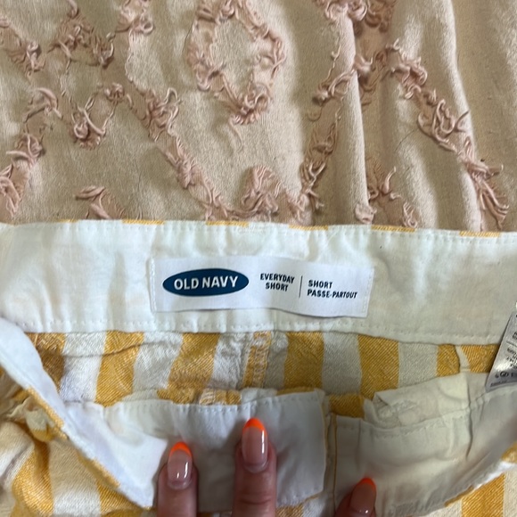 yellow and white striped old navy shorts! - Picture 3 of 3